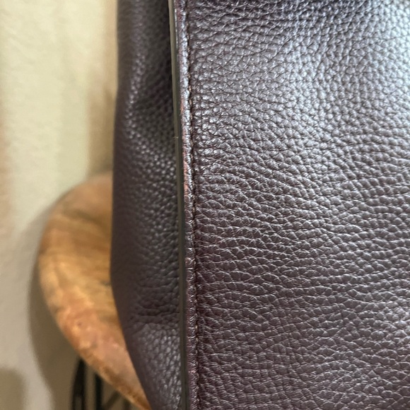 MULBERRY BLACK CHERRY GRAINED LEATHER BAYSWATER - Picture 6 of 16